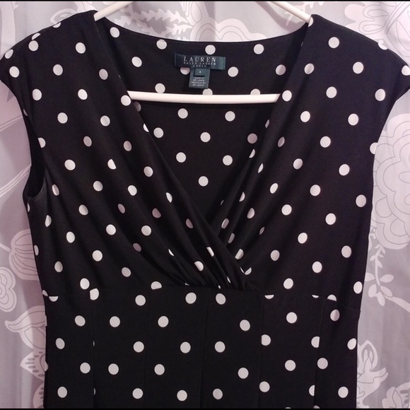 Ralph Lauren Polkadot ALine Dress size 4 - Picture 4 of 5